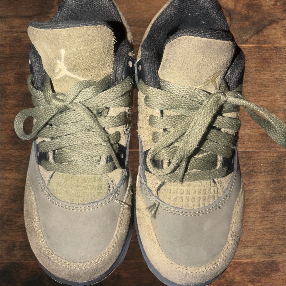 Jordan Kids Olive and Black Low-Top Sneakers